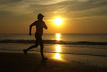 Image showing Running woman