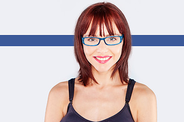 Image showing woman wearing tank top and eyeglasses