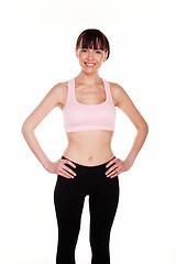 Image showing Fit Curvy Woman With Hands On Hips