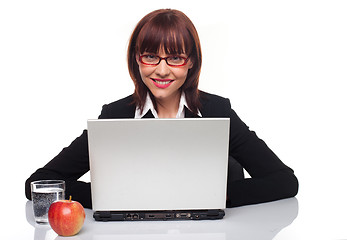 Image showing Healthy Businesswoman With Laptop