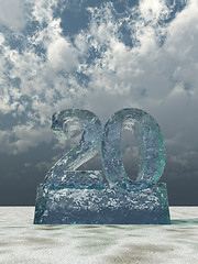 Image showing frozen number twenty