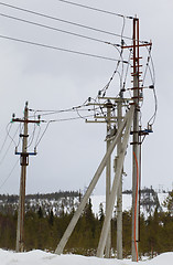 Image showing Electric line with reclosers