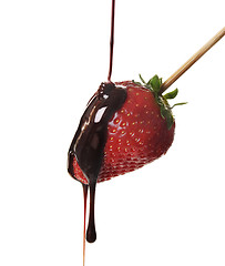 Image showing Strawberry in chocolate