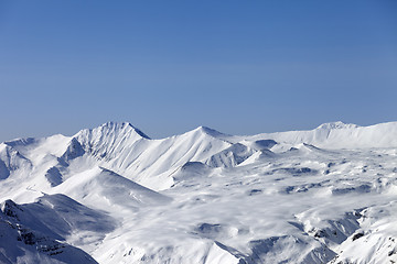 Image showing Snowy mountains