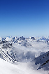 Image showing High mountains in haze
