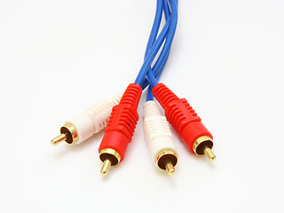 Image showing Three color RCA jacks