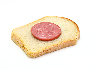 Image showing Healthy sandwich with sausage 