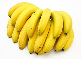 Image showing Bunch of bananas isolated on white background