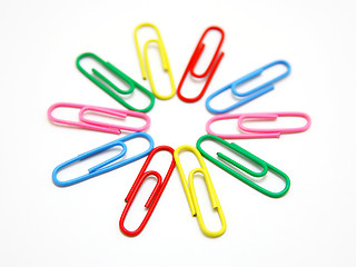 Image showing Flower from paper clips