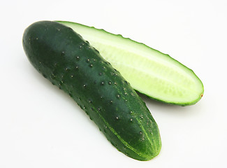 Image showing Cucumbers on the white background