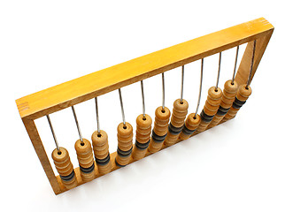 Image showing old wooden abacus close up