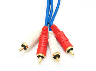 Image showing Three color RCA jacks