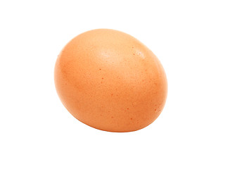 Image showing close up of egg on white background 