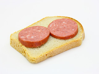 Image showing Healthy sandwich with sausage 