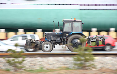 Image showing The tractor for cleaning of streets 