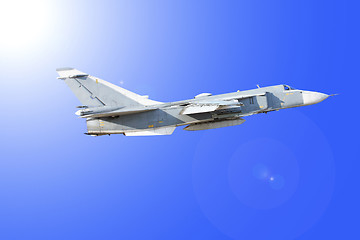 Image showing Military jet bomber Su-24 