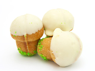 Image showing Shortbread mushroom-shaped with condensed milk