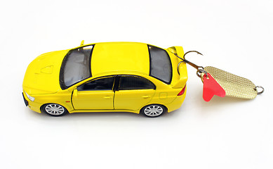 Image showing The car of yellow color