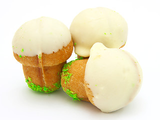 Image showing Shortbread mushroom-shaped with condensed milk