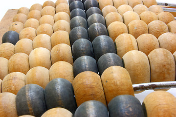 Image showing old wooden abacus close up