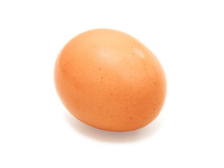 Image showing close up of egg on white background 