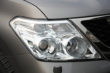 Image showing Closeup of car headlight