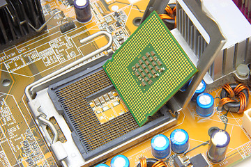 Image showing Processor on the computer motherboard