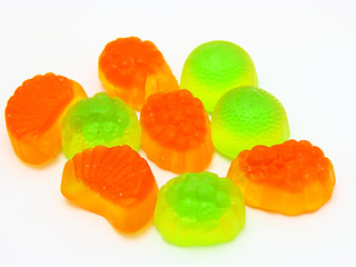 Image showing Fruit candy multi-colored all sorts, a background