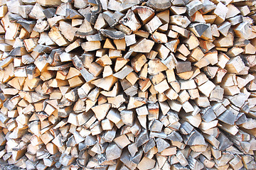 Image showing Chipped fire wood