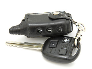 Image showing Car keys, objects isolated on white background .