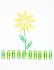 Image showing Flower from paper clips