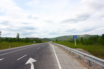 Image showing Picture of empty countryside road