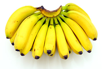 Image showing Bunch of bananas isolated on white background