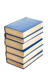 Image showing stacks of books isolated on white