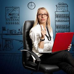 Image showing Business Woman In Chair