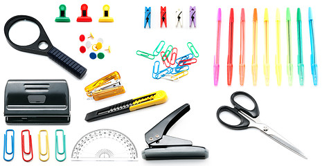 Image showing Assortment of stationery on the table