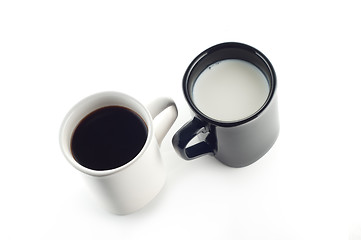 Image showing Milk and coffee