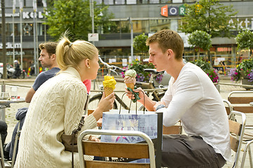 Image showing Street ice cream cafe