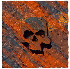 Image showing skull on colorful background