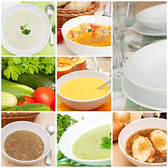 Image showing Soups Collage