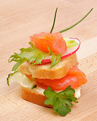 Image showing Appetizer of Smoked Salmon