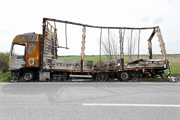 Image showing Truck after fire