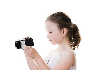 Image showing camcorder girl