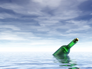 Image showing message in a bottle