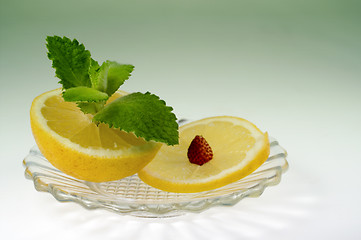 Image showing Lemon and mint