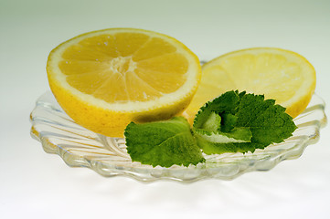 Image showing Lemon with mint