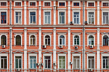 Image showing Facade of a house. Old architecture.