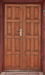 Image showing Old wood door