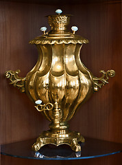 Image showing Samovar on brown background