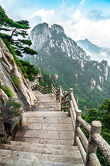 Image showing Huangshan mountain path